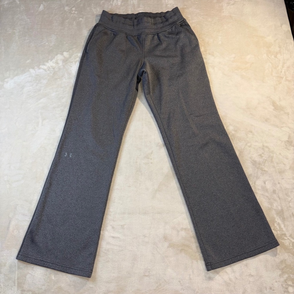 Under Armour Storm Gray Fleece Lined Straight Leg Sweatpants Womens Small